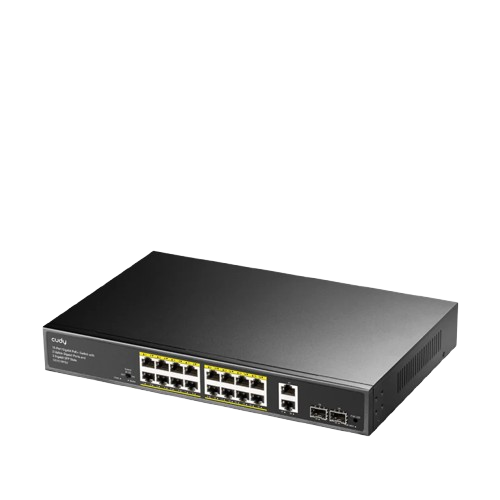 16-Port Gigabit PoE Switch with 2 GbE and 2 SFP