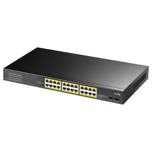24-Port Gigabit PoE+ Switch with 2 Gigabit SFP Ports (GS1028PS2)